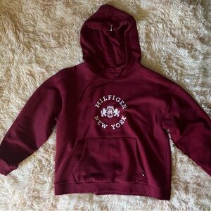 Tommy Hilfiger Maroon Pullover Hoodie